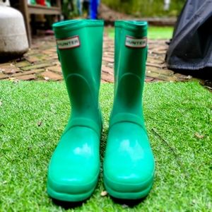 Hunter Jade Green Rain Boots 10
